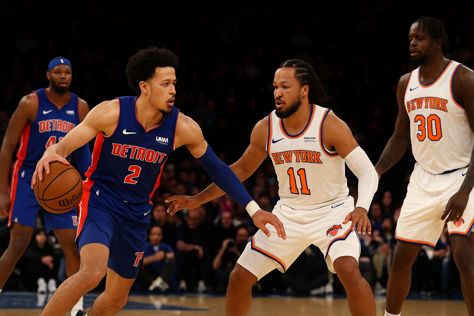 Detroit Pistons vs Knicks timeline